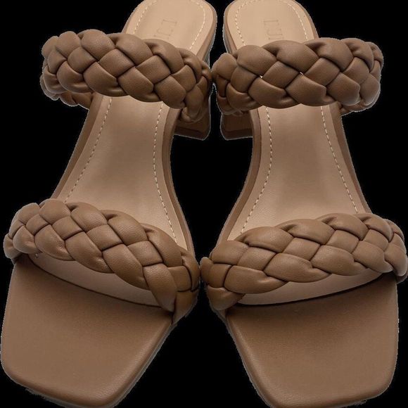 Dunes + CUSHIONAIRE Technology Women's Braided Heel Sandal +Memory Foam 7 - Picture 4 of 5